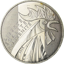 France, 10 Euro, Coq, 2014, AU(55-58), Silver, KM:2110