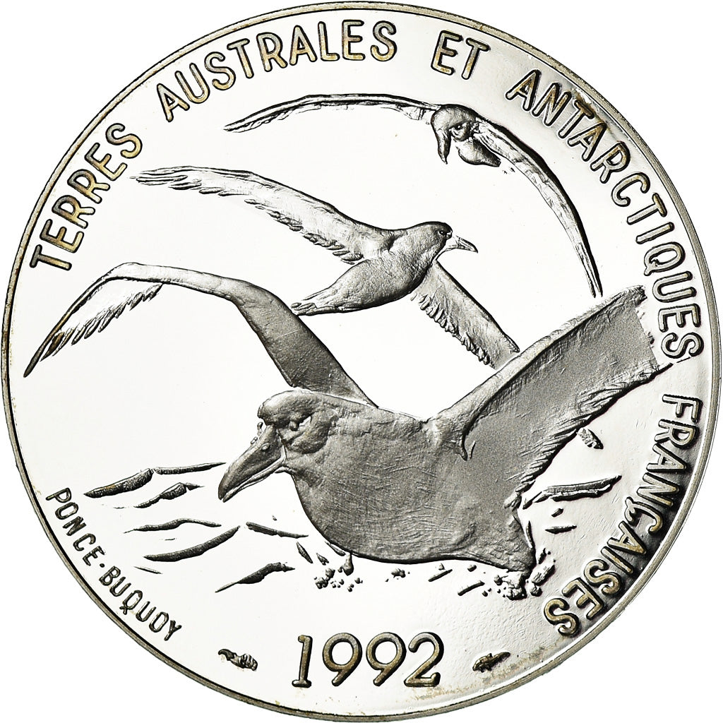 Coin, France, Terres Australes, 5 Francs, 1992, Paris, BE, MS(65-70), Silver