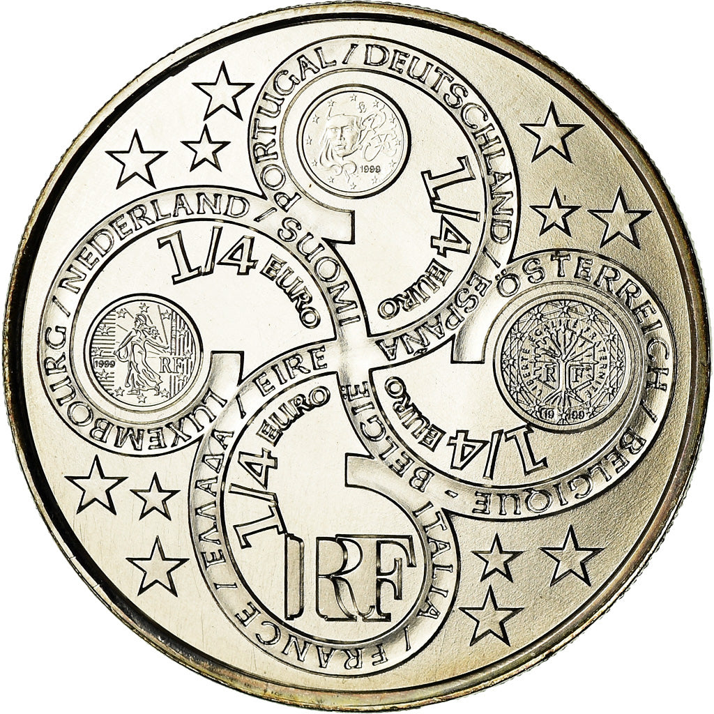 Francia, 1/4 Euro, Europa, 2003, BU, FDC, Plata, Gadoury:EU43, KM:1991