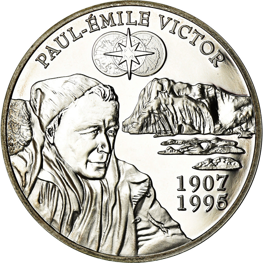 France, 1-1/2 Euro, Paul Emile Victor, 2007, BE, MS(65-70), Silver
