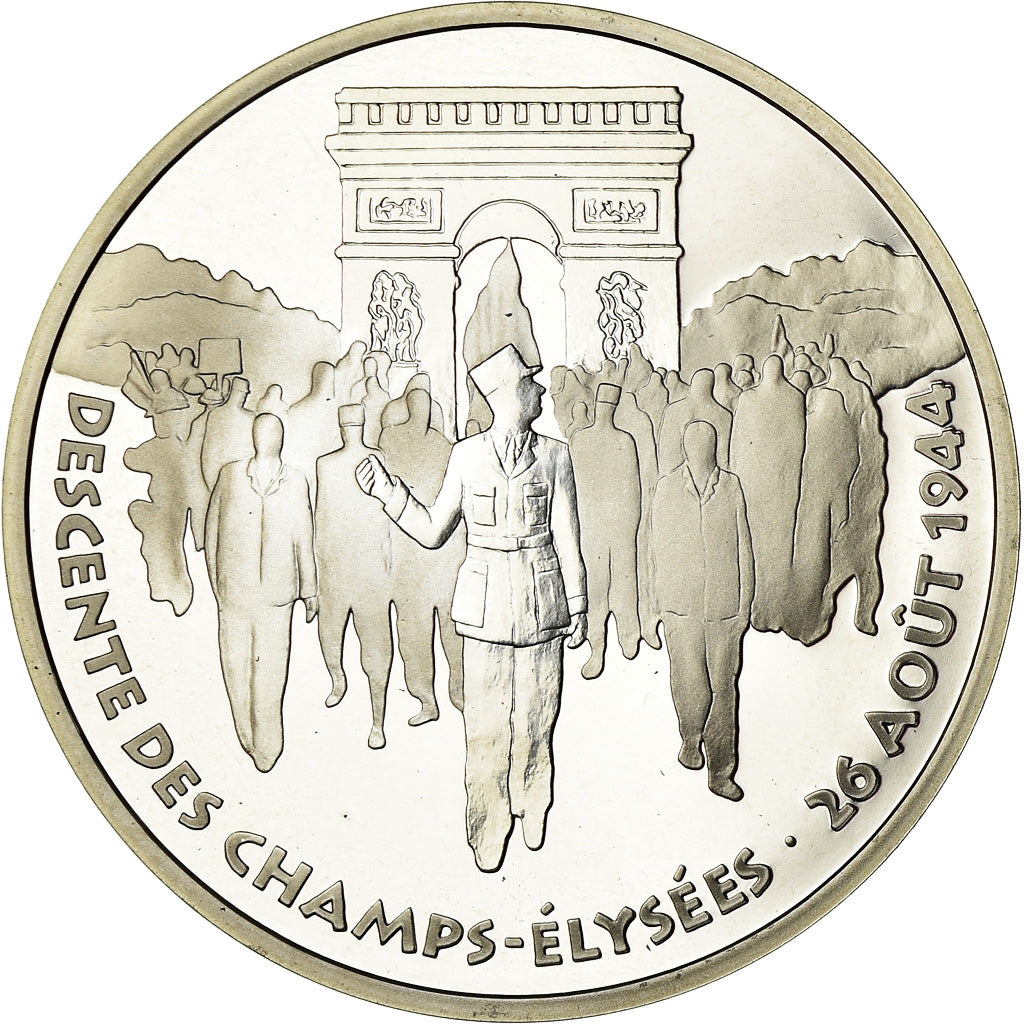 Coin, France, Libération de Paris, 100 Francs, 1994, BE, MS(65-70), Silver