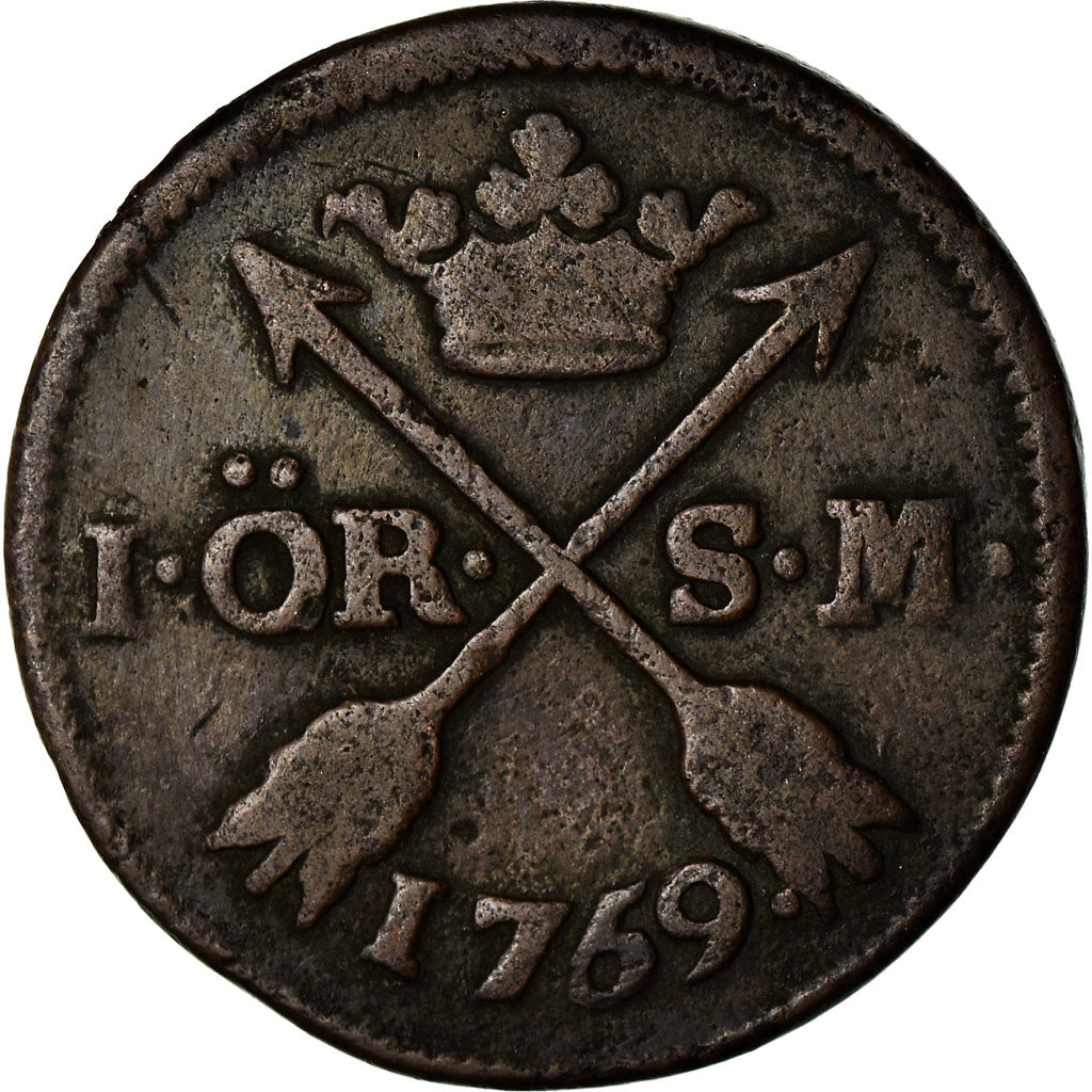 Coin, Sweden, Adolf Frederick, Ore, S.M., 1769, VF(20-25), Copper, KM:460