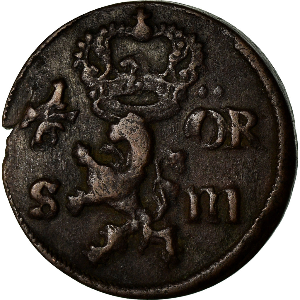 Coin, Sweden, 1/6 Ore, S.M., 1669, Avesta, VF(20-25), Copper, KM:254