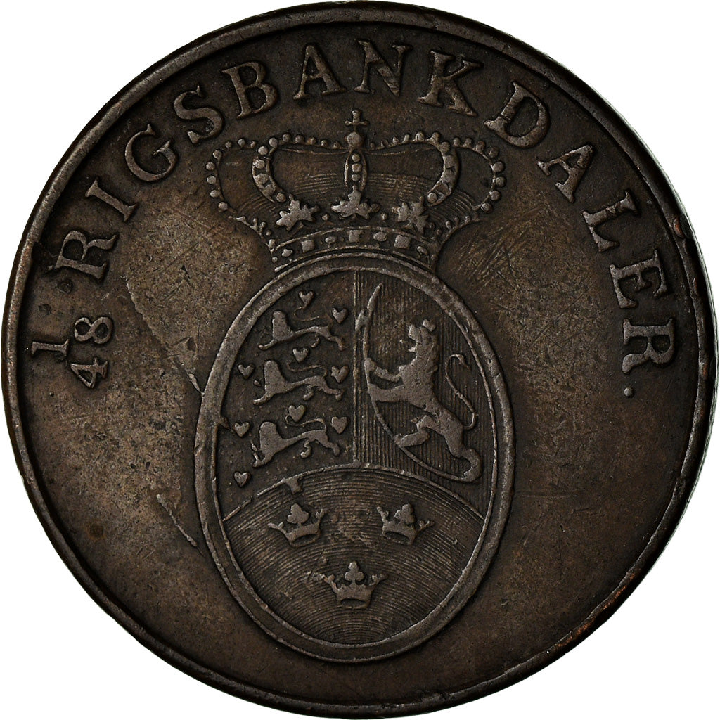 Münze, Dänemark, Frederik VI, 2 Rigsbankskilling, 1818, Copenhagen, S+