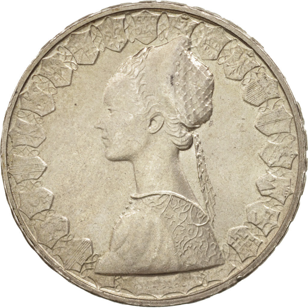 Italy, 500 Lire, 1966, Rome, AU(55-58), Silver, KM:98