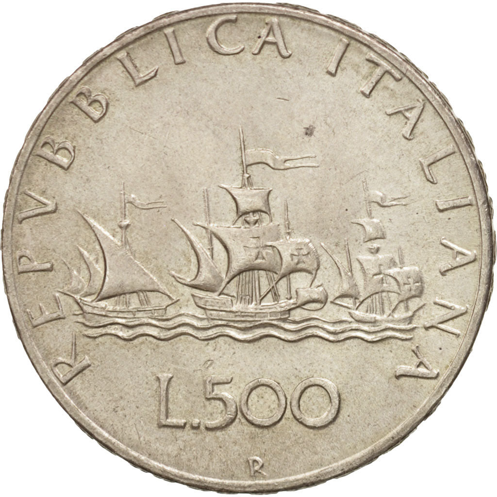 Italy, 500 Lire, 1966, Rome, AU(55-58), Silver, KM:98