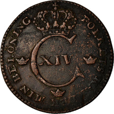 Coin, Sweden, Carl XIV Johan, 1/4 Skilling, 1825, VF(20-25), Copper, KM:595