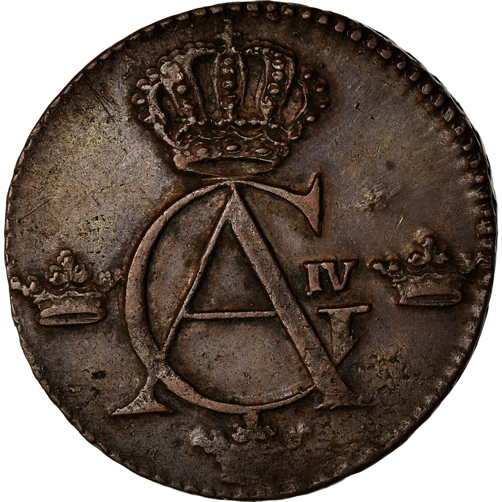 Monnaie, Suède, Gustaf IV Adolf, 1/4 Skilling, 1807, TB, Cuivre, KM:564