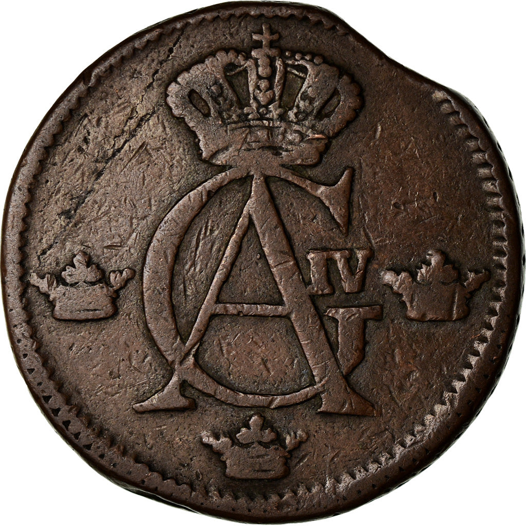 Coin, Sweden, Gustaf IV Adolf, 1/2 Skilling, 1807, VF(20-25), Copper, KM:565