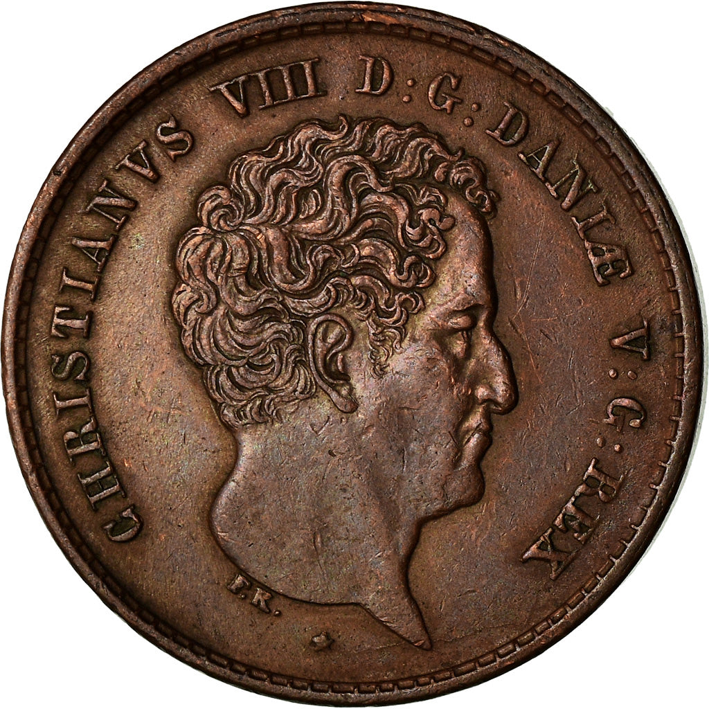 Münze, Dänemark, Christian VIII, Rigsbankskilling, 1842, Copenhagen, VZ