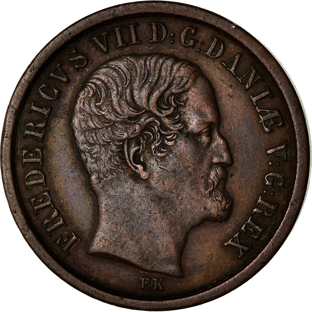 Coin, Denmark, Frederik VII, Rigsbankskilling, 1853, Copenhagen, EF(40-45)