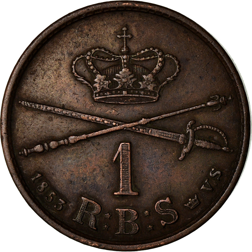 Coin, Denmark, Frederik VII, Rigsbankskilling, 1853, Copenhagen, EF(40-45)