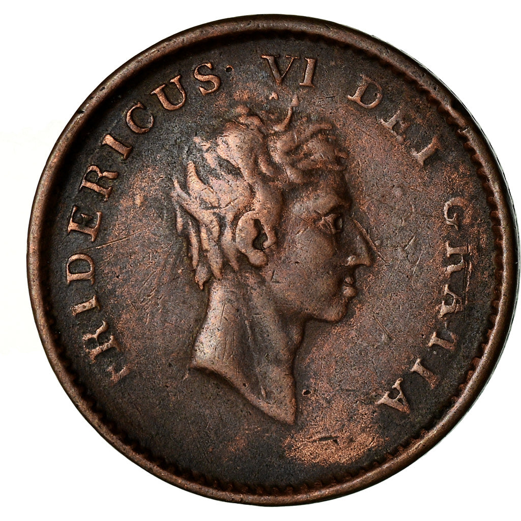 Coin, Denmark, Frederik VI, 2 Skilling, 1810, Copenhagen, VF(30-35), Copper