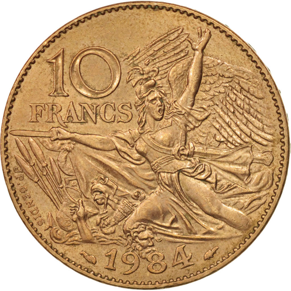 Coin, France, François Rude, 10 Francs, 1984, AU(50-53), Nickel-Bronze, KM:954