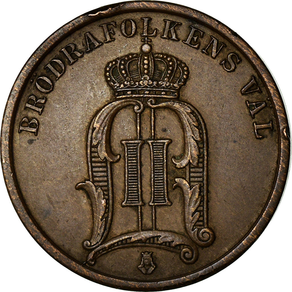 Coin, Sweden, Oscar II, 2 Öre, 1899, EF(40-45), Bronze, KM:746