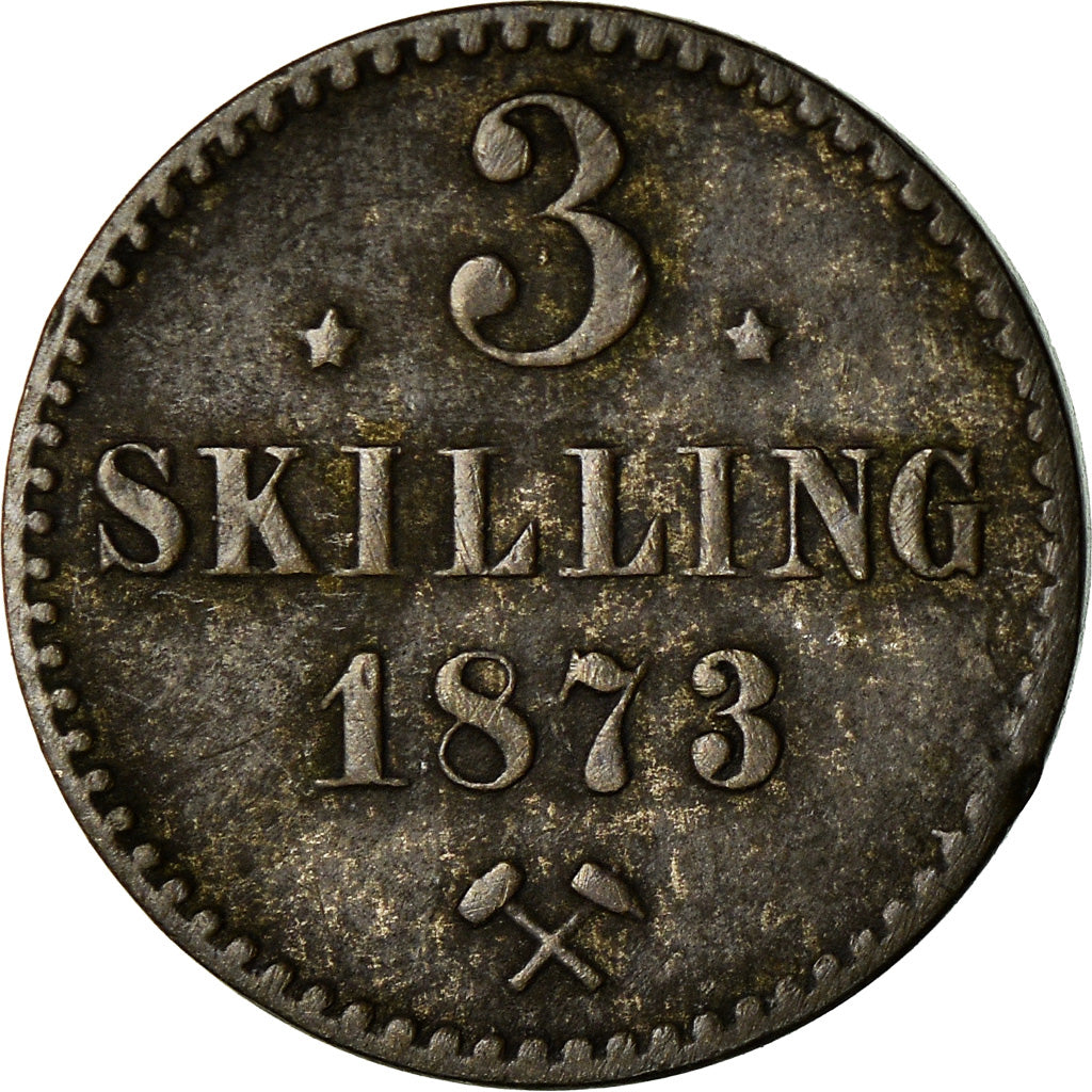 Coin, Norway, 3 Skilling, 1873, VF(20-25), Silver, KM:338.2
