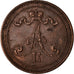 Monnaie, Finlande, Alexander II, 10 Pennia, 1865, TTB, Cuivre, KM:5.1