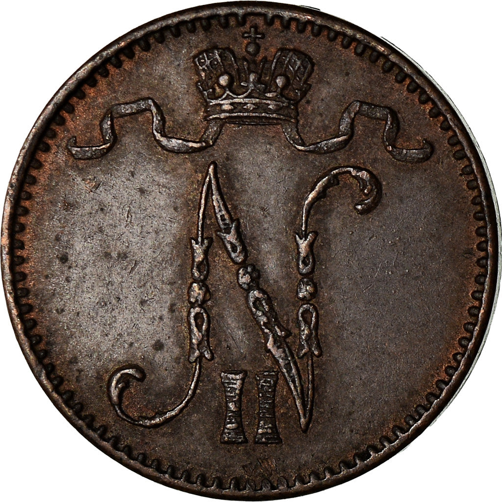 Coin, Finland, Nicholas II, Penni, 1912, EF(40-45), Copper, KM:13