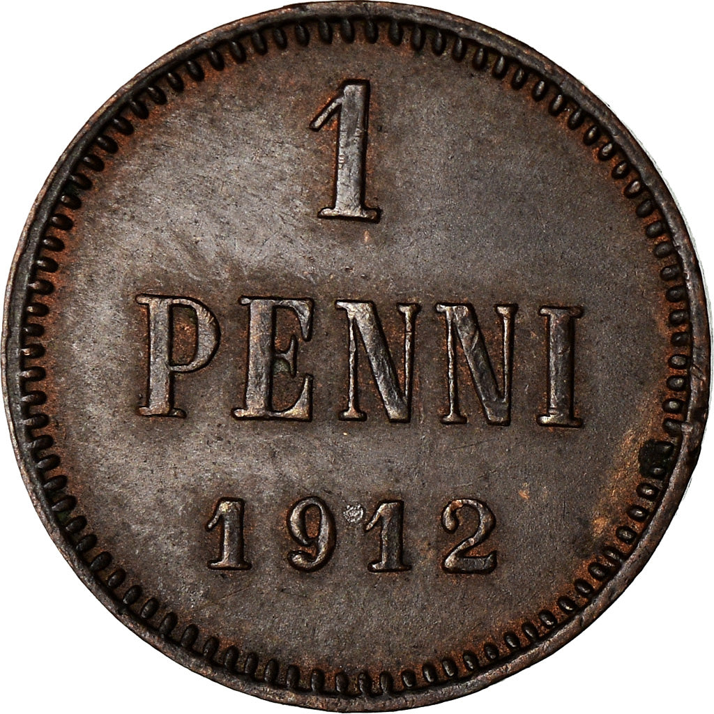 Coin, Finland, Nicholas II, Penni, 1912, EF(40-45), Copper, KM:13