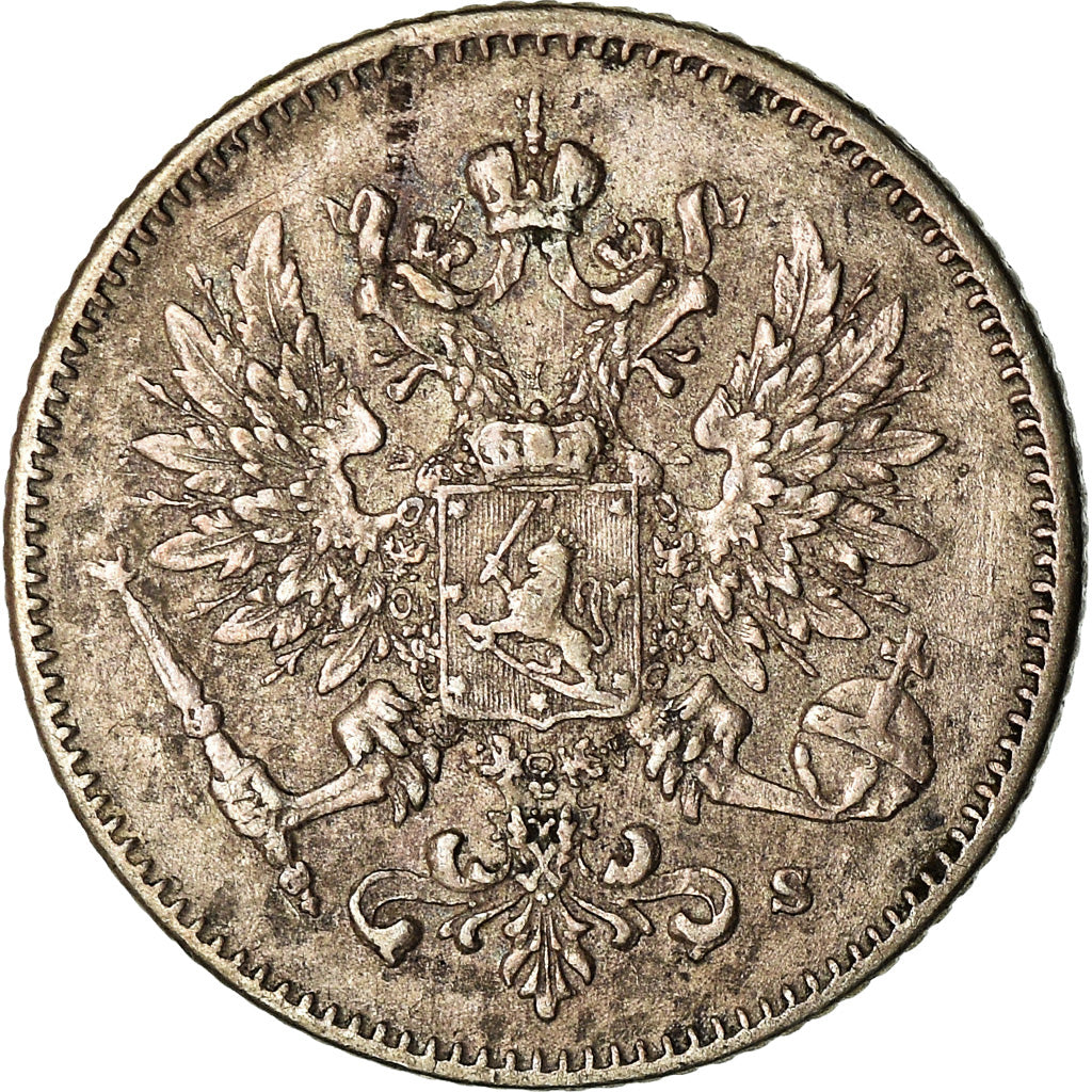 Coin, Finland, Nicholas II, 25 Penniä, 1916, EF(40-45), Silver, KM:6.2
