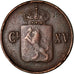 Moneda, Noruega, Carl XV, 1/2 Skilling, 1863, MBC, Cobre, KM:324