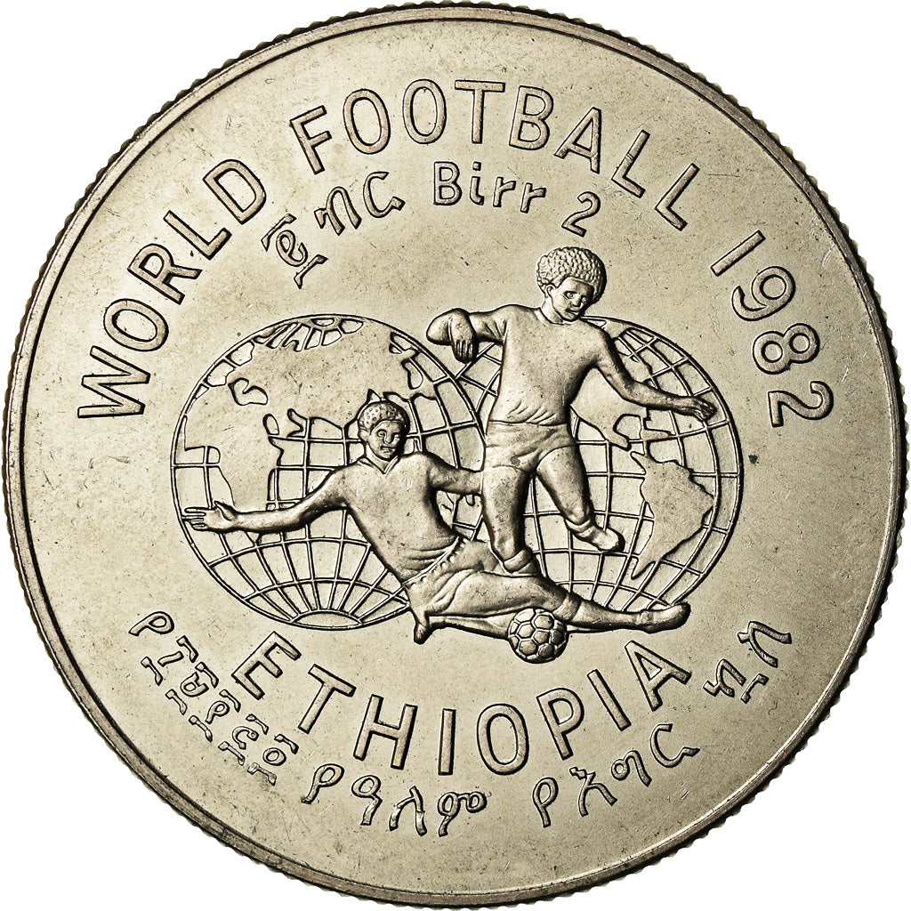 Coin, Ethiopia, 2 Birr, 1982, Paris, EF(40-45), Copper-nickel, KM:64