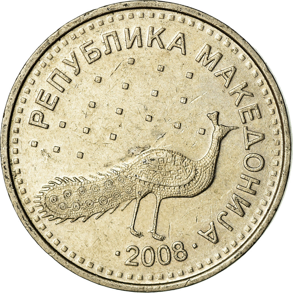 Monnaie, Macédoine, 10 Denari, 2008, TTB, Copper-Nickel-Zinc, KM:31