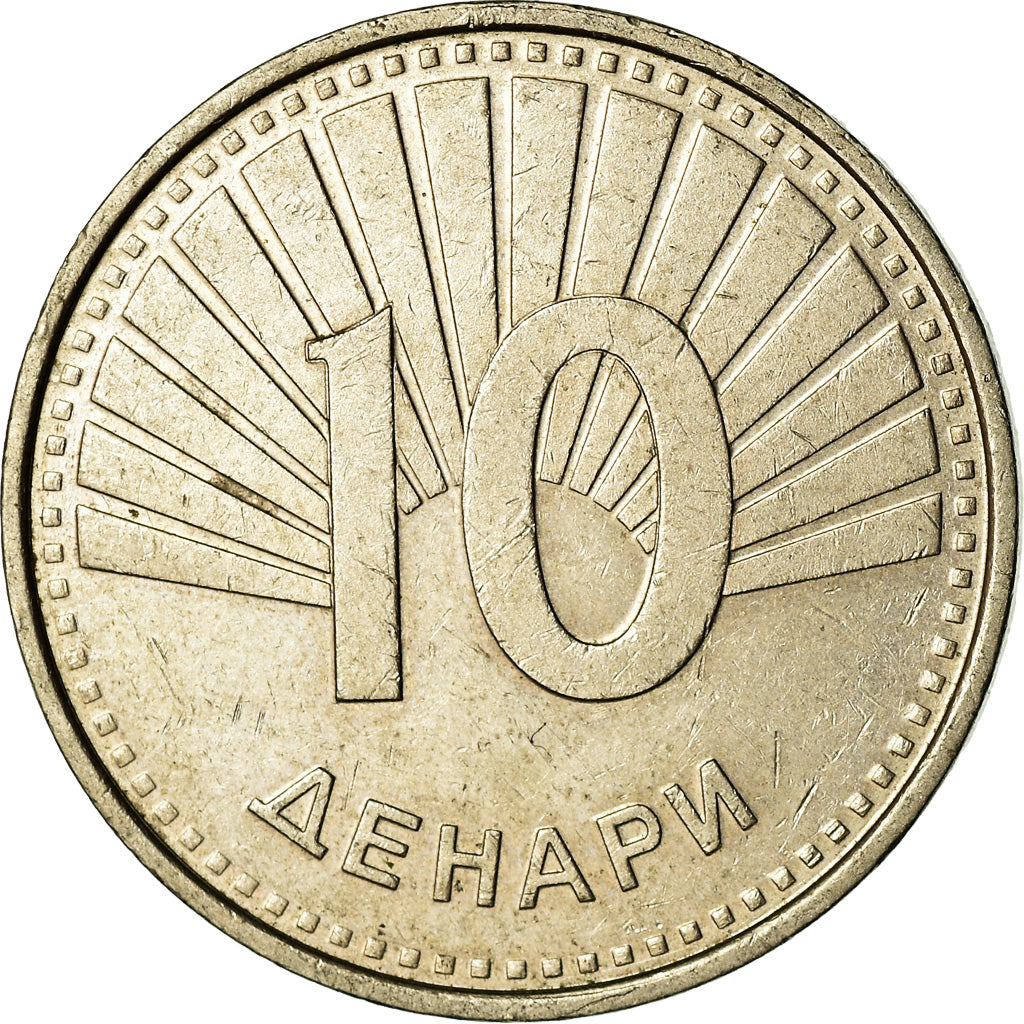 Monnaie, Macédoine, 10 Denari, 2008, TTB, Copper-Nickel-Zinc, KM:31