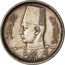 Coin, Egypt, Farouk, 2 Piastres, 1937/AH1356, British Royal Mint, VF(30-35)