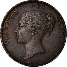 Coin, Great Britain, Victoria, Penny, 1854, VF(30-35), Copper, KM:739