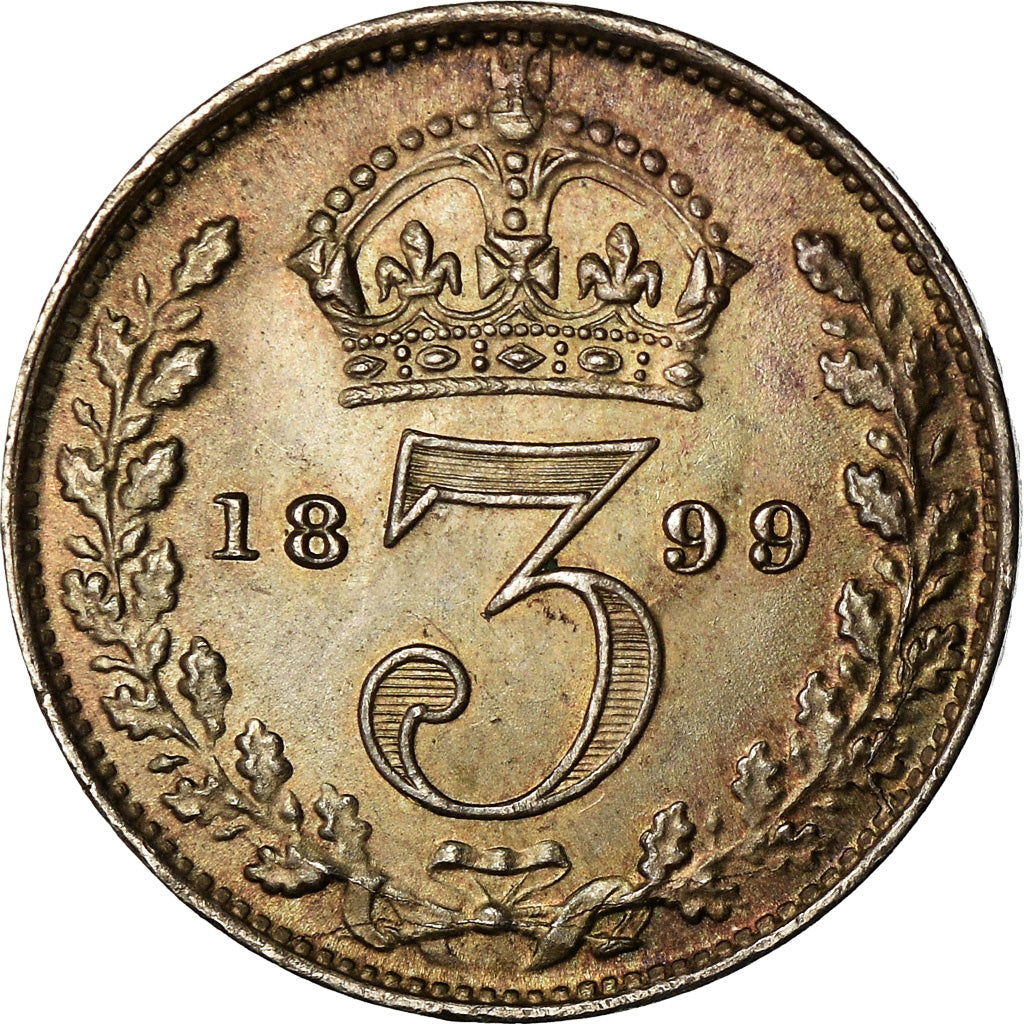 Coin, Great Britain, Victoria, 3 Pence, 1899, EF(40-45), Silver, KM:777