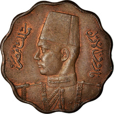 Coin, Egypt, Farouk, 10 Milliemes, 1943/AH1362, British Royal Mint, EF(40-45)