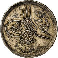Coin, Egypt, Abdul Hamid II, Qirsh, 1878/AH1293, VF(30-35), Silver, KM:277