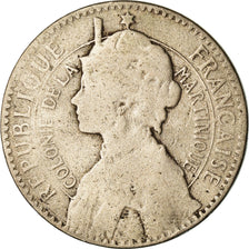 Coin, Martinique, Franc, 1897, Paris, F(12-15), Copper-nickel, KM:E2