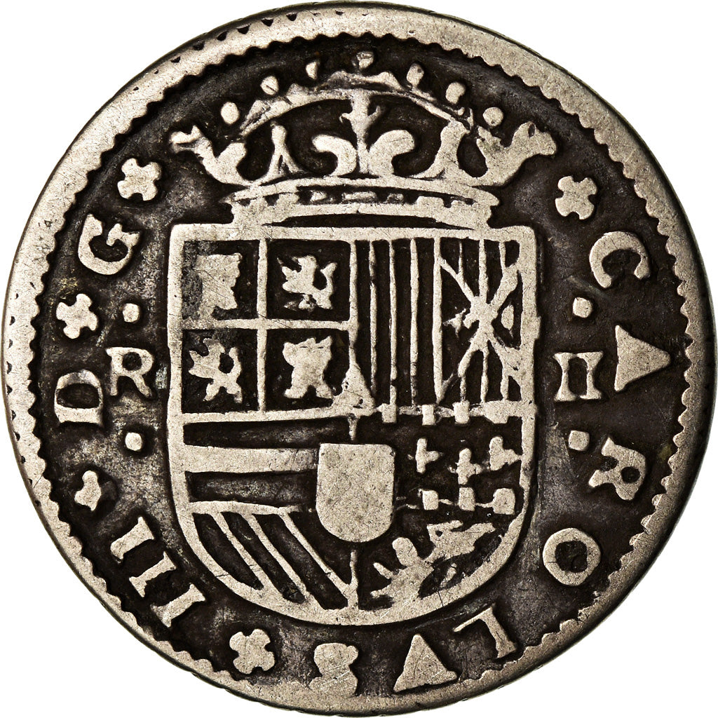 Monnaie, Espagne, Charles III, 2 Reales, 1711, Barcelona, TB+, Argent, KM:PT5