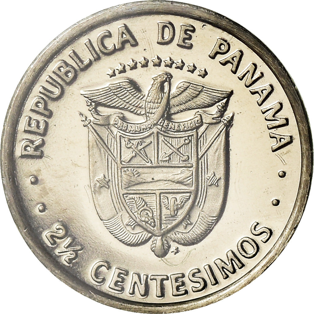 Moneta, Panama, 2-1/2 Centesimos, 1975, Franklin Mint, Proof, FDC, Rame