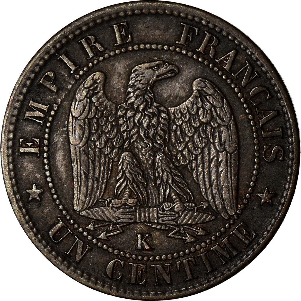Moeda, França, Napoleon III, Napoléon III, Centime, 1862, Bordeaux, EF(40-45)