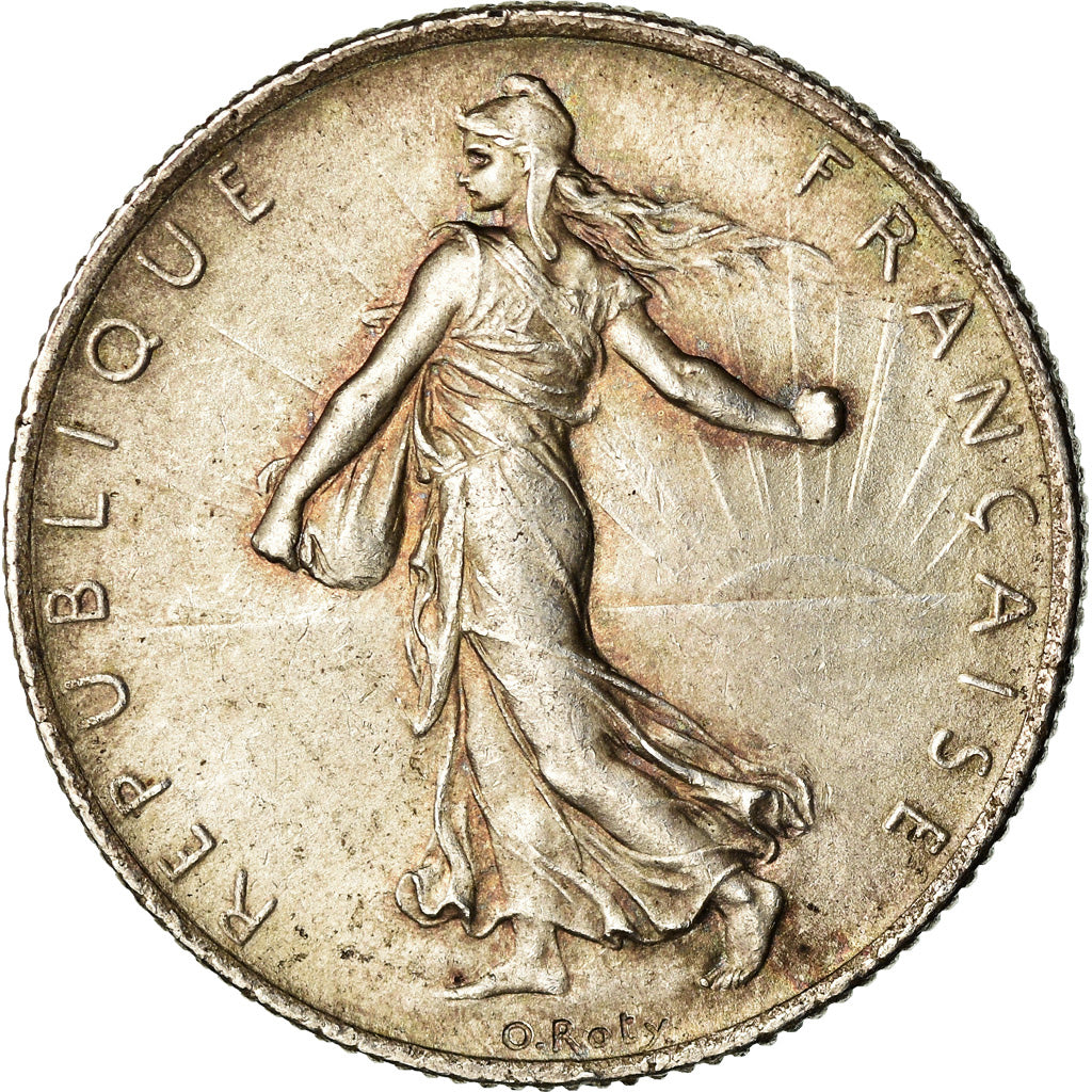 Coin, France, Semeuse, 2 Francs, 1914, Castelsarrasin, AU(55-58), Silver