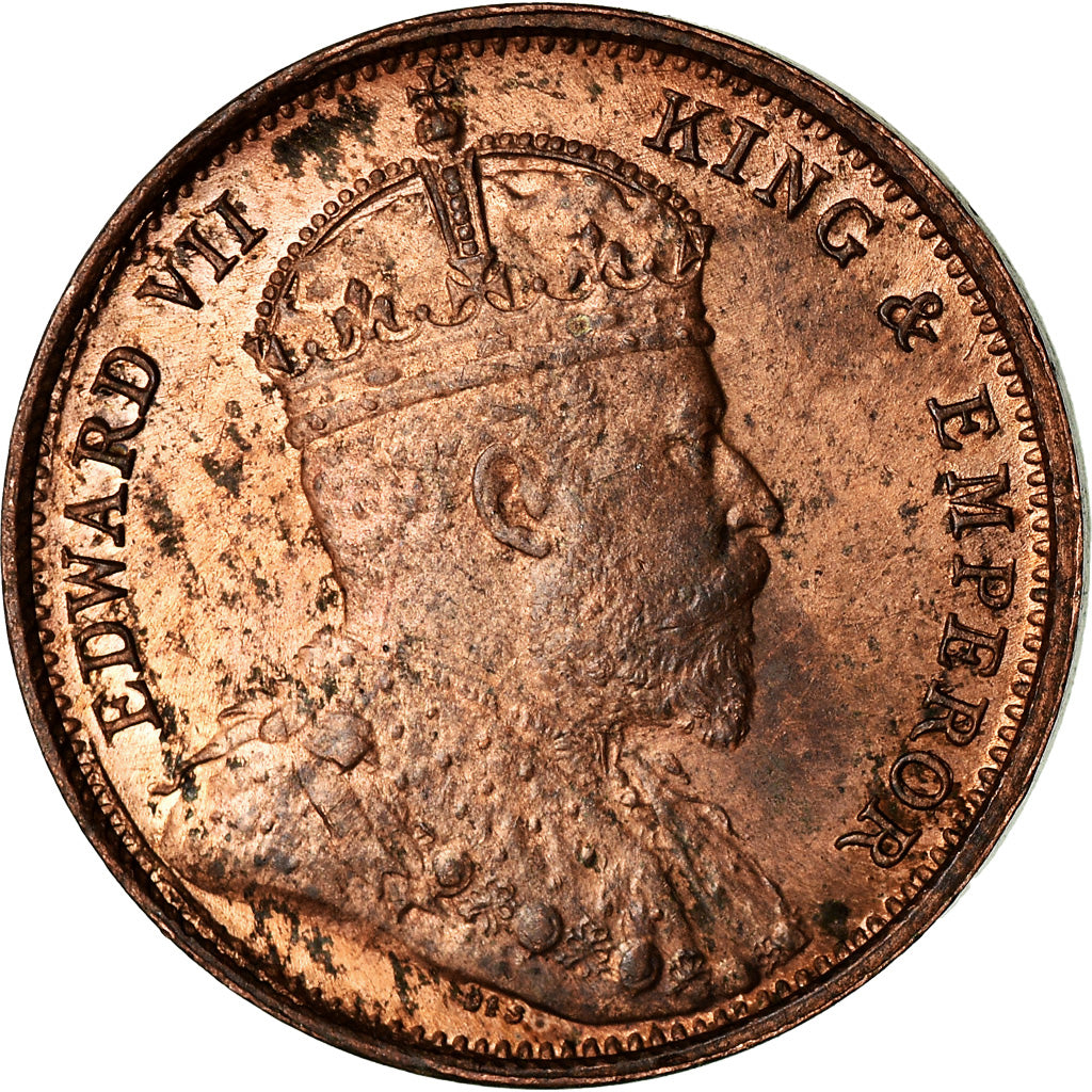 Moneta, Cejlon, Edward VII, 1/2 Cent, 1904, EF(40-45), Miedź, KM:101