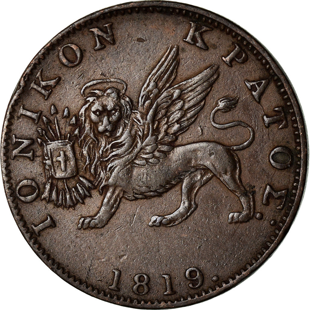 Coin, IONIAN ISLANDS, 2 Lepta, 1819, EF(40-45), Copper, KM:31