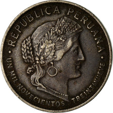 Münze, Peru, 10 Centavos, 1935, London, S+, Copper-nickel, KM:214.2