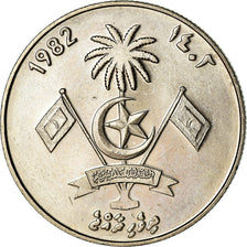 Coin, MALDIVE ISLANDS, Rufiyaa, 1982/AH1402, EF(40-45), Copper-Nickel Clad