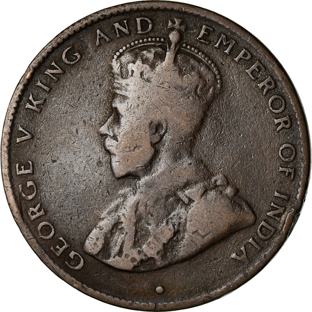 Coin, Mauritius, George V, 2 Cents, 1911, VF(20-25), Bronze, KM:13