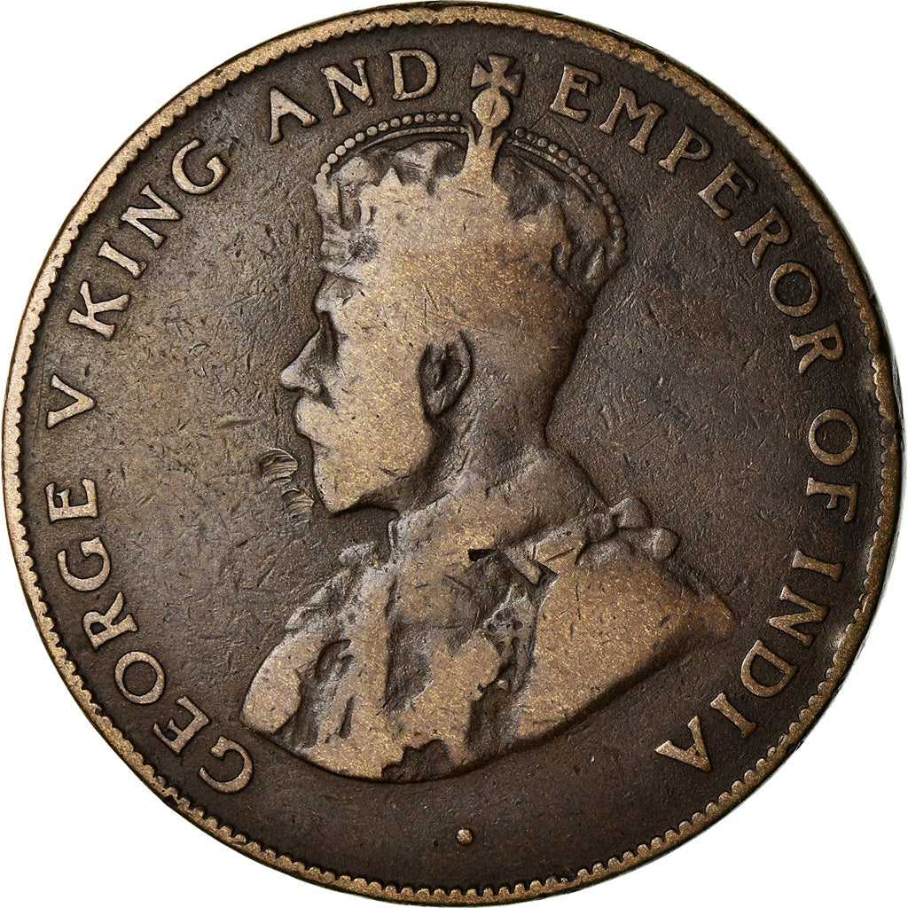 Coin, Mauritius, George V, 5 Cents, 1923, VF(20-25), Bronze, KM:14