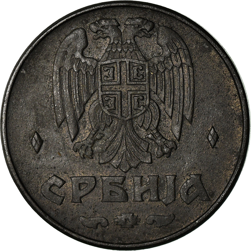 Coin, Serbia, Dinar, 1942, EF(40-45), Zinc, KM:31