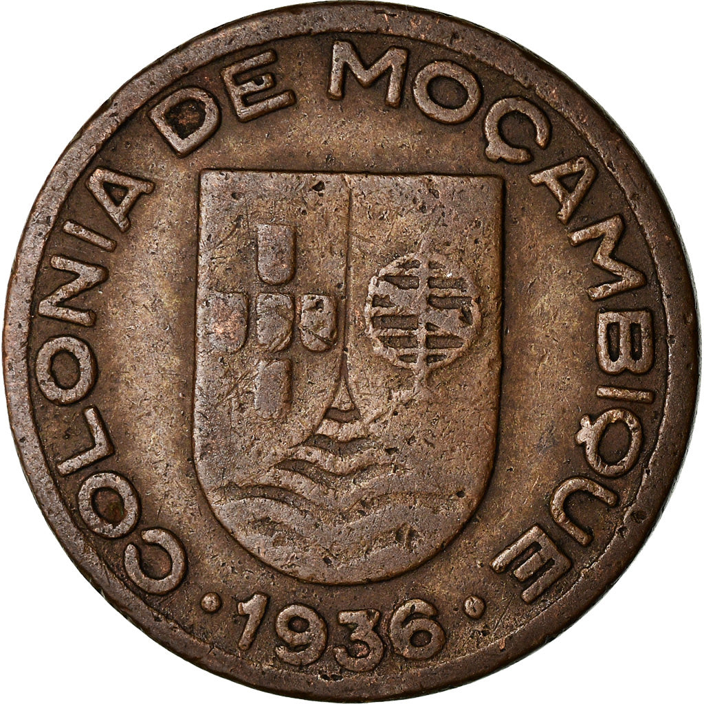 Coin, Mozambique, 10 Centavos, 1936, VF(30-35), Bronze, KM:63