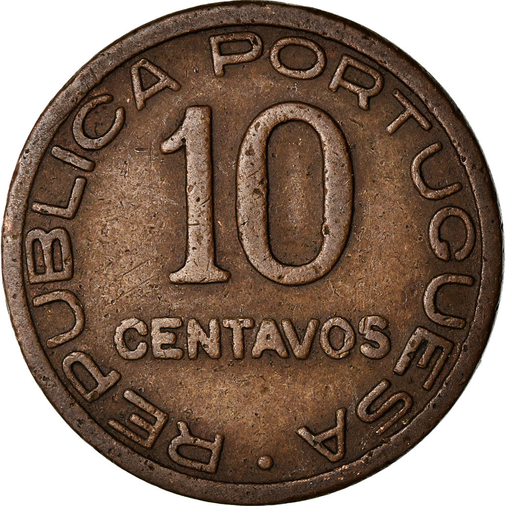Coin, Mozambique, 10 Centavos, 1936, VF(30-35), Bronze, KM:63