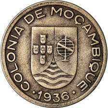Coin, Mozambique, 50 Centavos, 1936, VF(30-35), Copper-nickel, KM:65