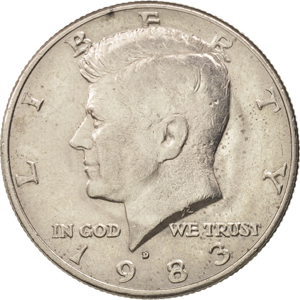 United States, Kennedy Half Dollar,1983, U.S. Mint, Denver,AU(55-58),KM 202b