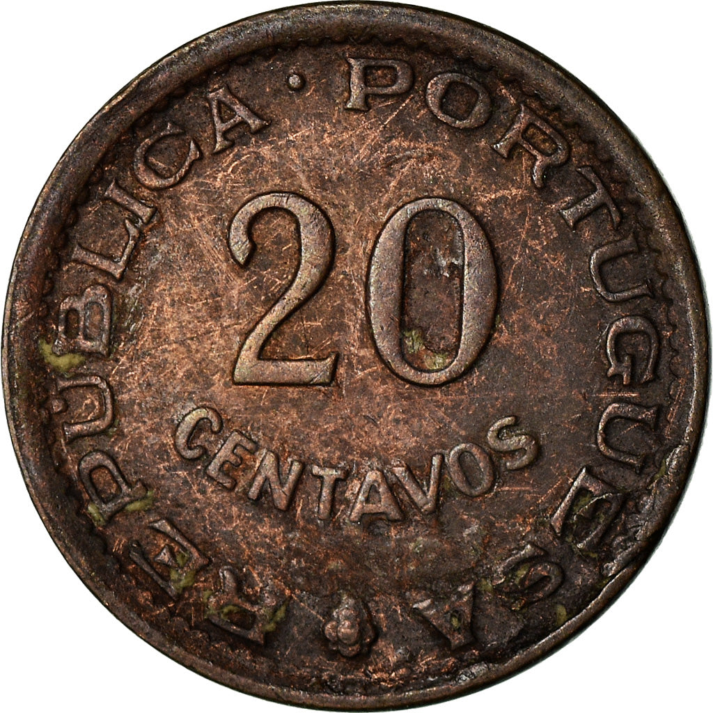 Monnaie, Mozambique, 20 Centavos, 1973, TTB, Bronze, KM:88